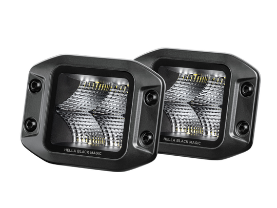 HELLA BLACK MAGIC 3.2″ LED CUBE Set | Flush mount | FLOOD Version