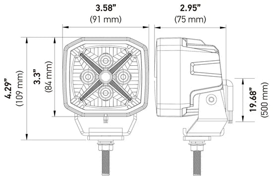 HELLA X-TREME XT-3C COMBO BEAM 3.6 Inch
