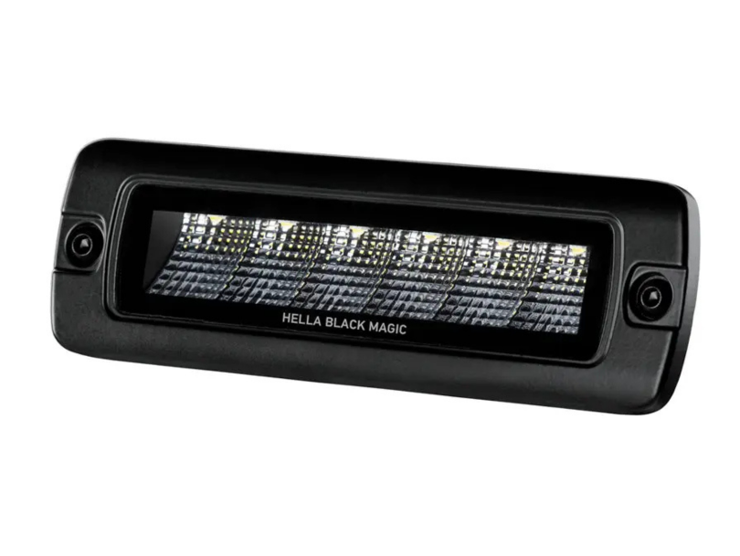 HELLA BLACK MAGIC 6.2″ LED MINI LIGHTBAR | Flush Mount | FLOOD Version
