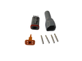 4 way Male Deutsch connector Set with boot - DT06-4S