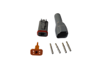 4 way Male Deutsch connector Set with boot - DT06-4S