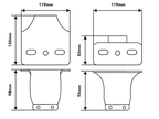 76mm SPOTLIGHT BRACKET FOR NUDGE BAR – SET