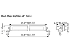 HELLA BLACK MAGIC LED SLIM LIGHTBAR 40″ | SPOT Version
