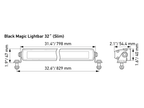 HELLA BLACK MAGIC LED SLIM LIGHTBAR 32″ | SPOT Version