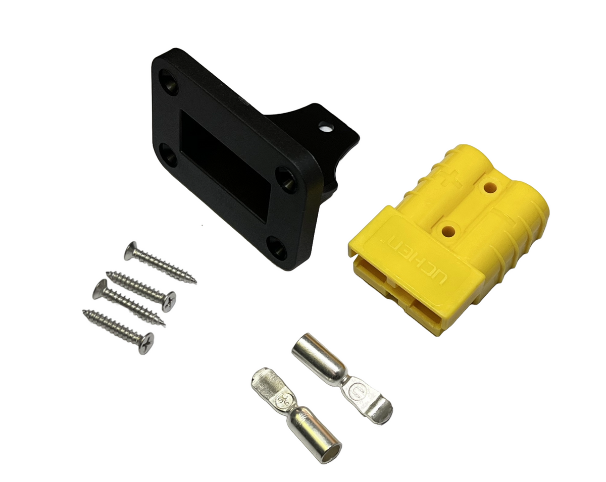 50 Amp Brad Harrison Equivalent Plug with Black Flush Mount Plastic Bracket