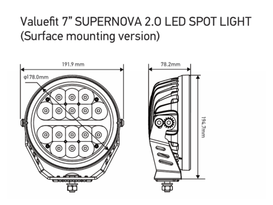 HELLA SUPERNOVA 7″ LED SPOTLIGHT Set