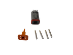 4 way Male Deutsch connector Set with boot - DT06-4S