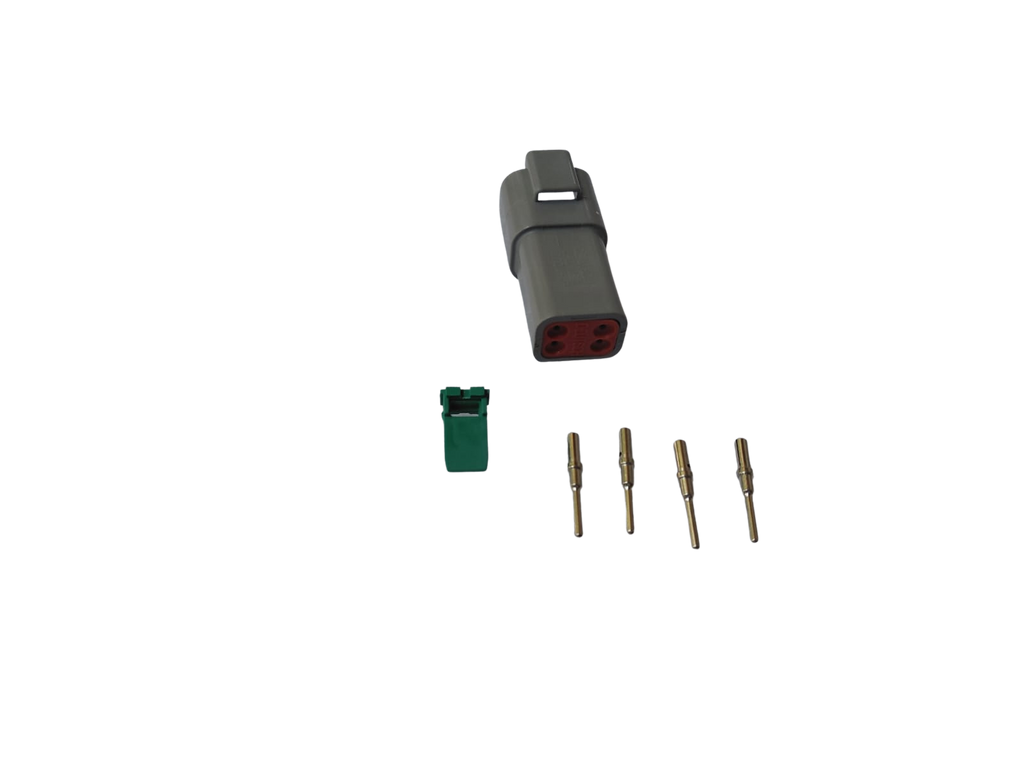 4 way Female Deutsch connector Set with boot - DT04-4P