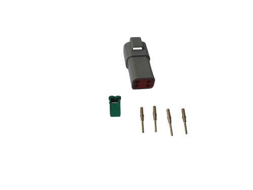 4 way Female Deutsch connector Set with boot - DT04-4P