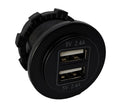 Round – Dual Port usb Charger – 2x 2.4A
