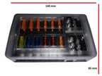 Fuse Box – 1 in and 12 out + Negative bus and LED indicator